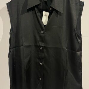 Banana Republic Black Sleeveless Blouse